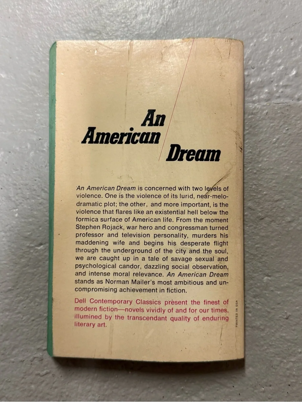 Vintage An American Dream Norman Mailer Dell Contemporary Classic Paperback